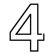 Die Zahl 4 im Abschnitt 